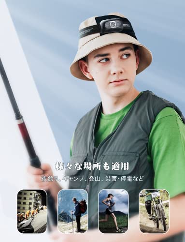 NAMICO ヘッドライト USB充電式 高輝度 LED ヘッドライト 3