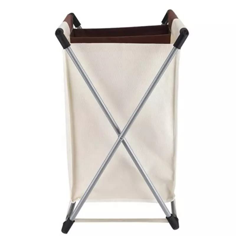 Image of Double Layer Classification Storage Basket Folding Storage Items Breathable Fabric Dirty Laundry Basket (Color and Print May Vary)