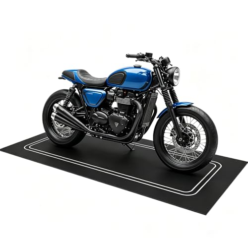 Motorcycle Mat for Garage, Washable Non-Slip Backing Garage 