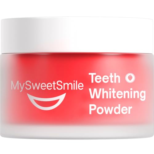 Image of MySweetSmile Teeth Whitening Powder - 6 Month Supply - Removes Years of Coffee, Tea, Smoking & Ageing Stains - Dentist-Approved & Enamel-Safe - IndyBest Award-Winning Whitener (Strawberry)