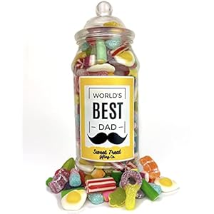 World’s Best Dad Sweet Jar Fathers Day Sweets Birthday & Christmas Pick n Mix 670g