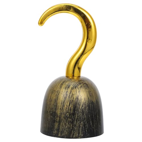 iplusmile Pirate Hook Prop: Plastic Captain Costume Accessories Halloween Pirate Cosplay Prop for Adults Kids - Halloween Party Masquerade Stage Show,Bronze
