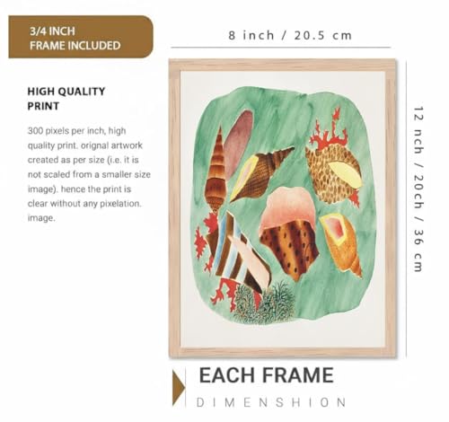 Image of BLINKART Abstract Art Aesthetic Modern Art Walls With Frame | Natural Wood Texture | Living Room Bedroom Office Wall Decoration | Poster Home Decor Frames Wall Bedroom | 12x8 Inches (D358)