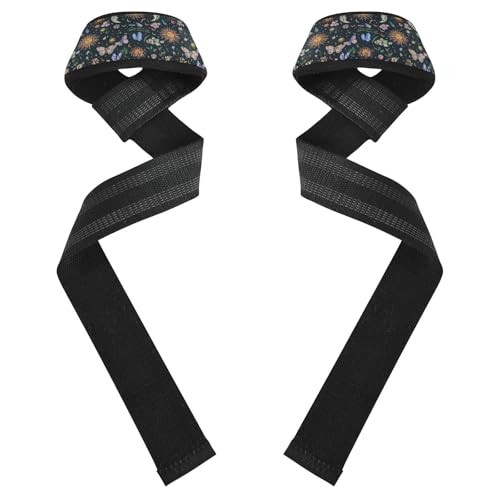 STAYTOP Sun Moon Celestial Body Pattern Wrist Straps for Weightlifting,Lifting Straps with Neoprene Cushioned Wrist Padded and Anti-Skid Silicone for Strength Training,Bodybuilding,Deadlifting