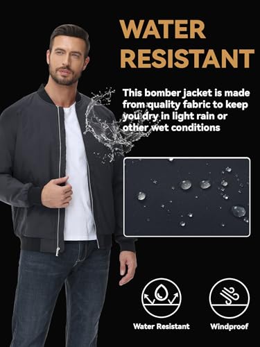 EKLENTSON Men's Bomber Jacket Thermal Quilted Lined Jacket Warm Winter Coats Full Zip Windbreaker Casual Jackets with Pockets4