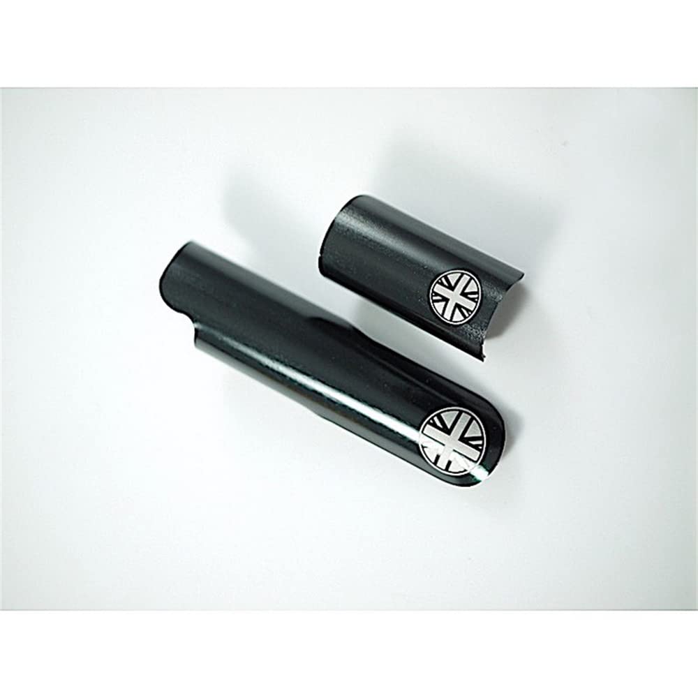 Pegatinas de aleación de aluminio BMX para brompton pegatina Horquilla soporte inferior horquilla trasera evita la fricción para brompton proteger (negro)