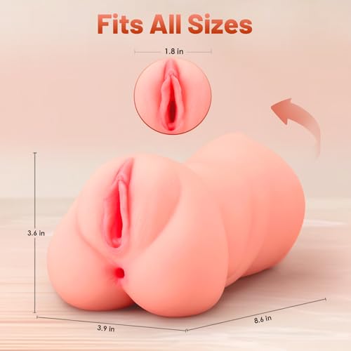 Image of ZEMALIA Realistic Male Masturbator Sex Toys for Men with Triple Channels | 8.6in Soft Sex Doll with Lifelike Face, Vagina & Anus, Pocket Pussy with 3D Texture Sleeve, Reusable Adult Toy for Solo Use