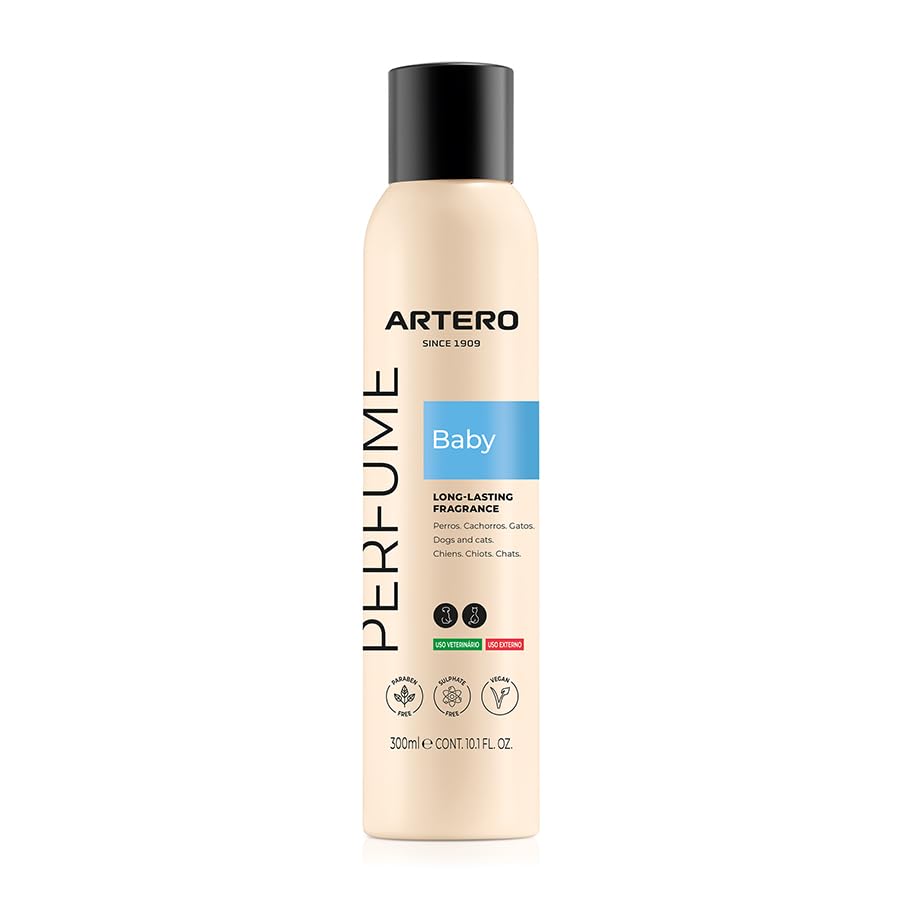 Artero perfume para perros y gatos 300 ml. Perfume en spray para mascotas. Con un efecto prolongado en el tiempo que acompaña a nuestro perro durante días. (BABY)