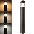 LEONLITE 3CCT LED Bollard Landscape Pathway Light, 43" 14W/19W/24W Adjustable Watts, 120V-277V Commercial Bollard Fixture, 0-10V Dimmable UL Listed Landscape Area Light