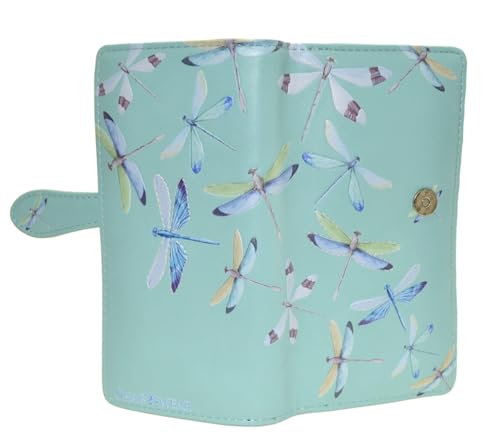 Shag Wear Dragonfly Large Wallet 7" Light Green