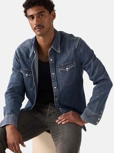 Image of Levi's Men's Solid Slim Fit Denim Shirt