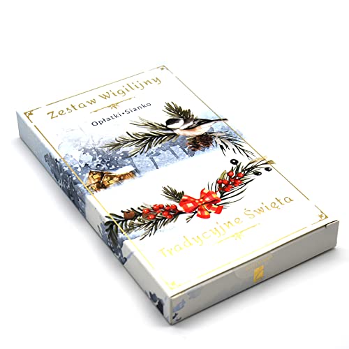 Oplatki 4 Large Christmas Wafers in Gift Set Traditional Polish Oplatek Wafer (Packaging may vary)