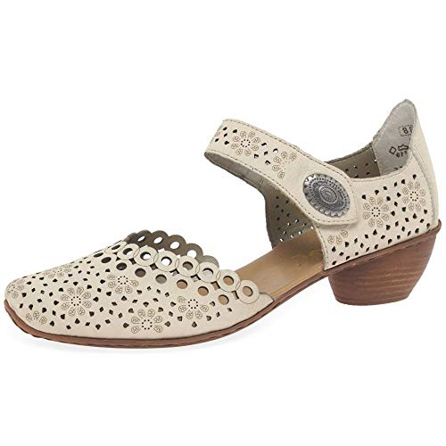 Rieker Pia Womens Open Court Shoes 6.5 UK Cream