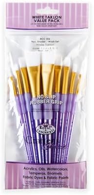 Royal And Langnickel RSET-9309 Taklon Variety Brush Set - Ediu White