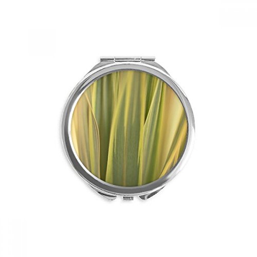 Miroir de poche rond original idée cadeau anniversaire femme motif feuilles plantes