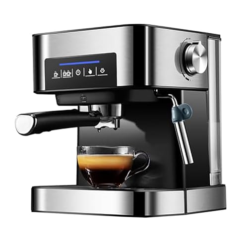 Cafetera Espresso, Cafetera Totalmente Automática con Espumador de Leche, 20 Bar, Tanque de Agua Extraíble de 1,5 L, 2 Tazas con Filtro Doble de Acero Inoxidable, Cafeteras Para Latte, Moca