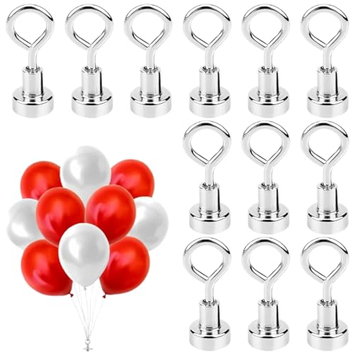 DULZEN 12 Piezas soportes para globos pesas para globos pesas magnéticas para globos pesas reutilizables para fiestas, bodas, cumpleaños y Navidad