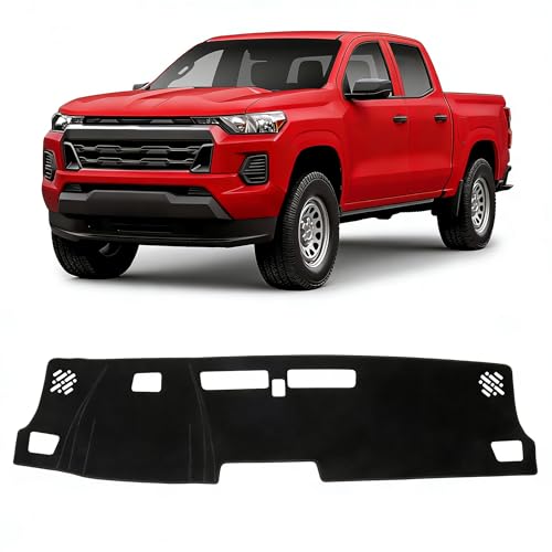 KUST Black Dash Cover for 2023-2025 2026 Chevy Chevrolet Colorado/GMC Canyon Non-Slip Dashboard Cover Polyester Interior Accessories for Colorado/Canyon Custom Fit Dash Mat Sunshade No Glare