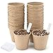 Produktbild KINGLAKE 50 Stück 8 cm biologisch abbaubare runde Faser-Pflanztöpfe für Gemüse, Obst, Kräuter, Blumen
