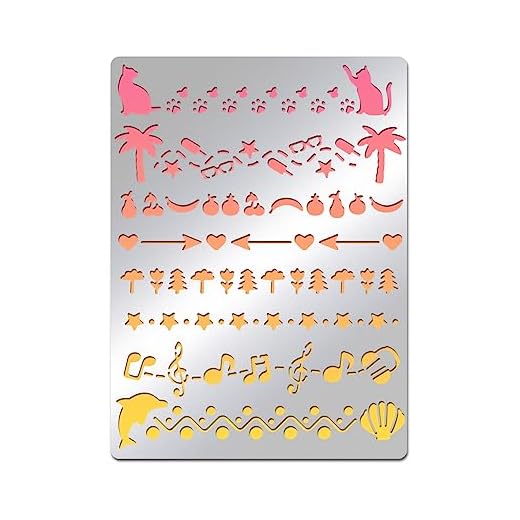 BENECREAT Plantillas de Diario de Metal 14x19cm, Plantillas de Estarcido de Acero Inoxidable de Línea Divisoria para Quemar Madera, Dibujo, Pirograbado, Grabado Y Astrología