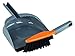 Casabella 2-Piece Handheld Sweeping Brush and Dustpan Cleaning Set, Orange/Graphite