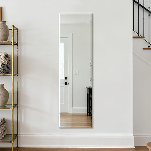 Frameless Full Length Mirror for Wall, 48x14 Inch Bathroom Vanity Mirror by Ruomeng - Used condition - US$54.28