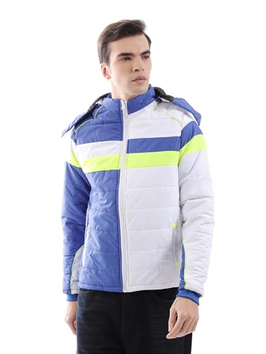 Image of The Indian Garage Co Men Slim Fit Solid Puffer Jackets
