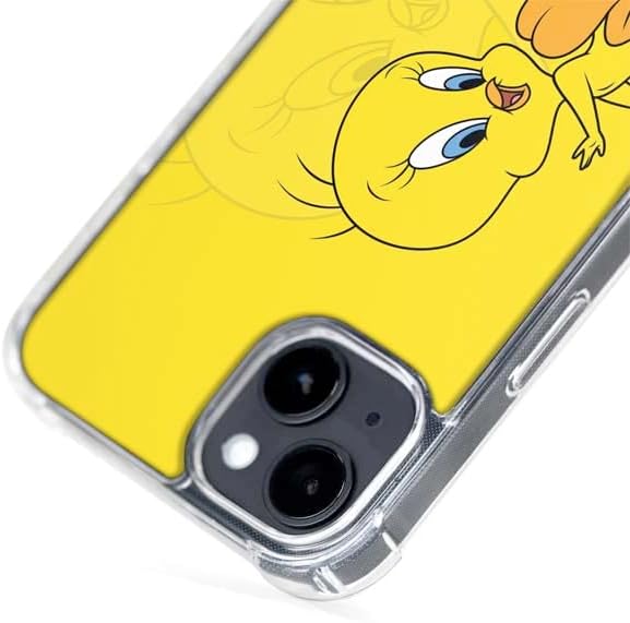 Skinit Phone Case Compatible with MagSafe iPhone 15 Plus - Officially Licensed Looney Tunes Tweety Bird Double Design