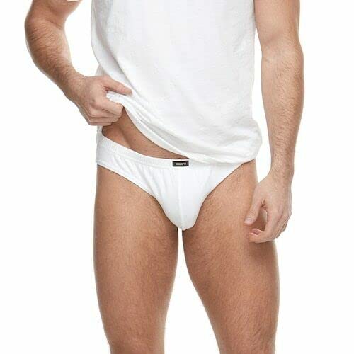 Equipo Men's 5-pack Solid White Bikini Briefs (Extra Large)