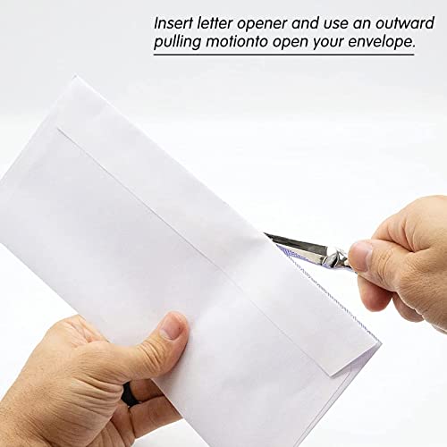 LUCKYKODOR Brieföffner 23cm Metall Brieföffner Messer Umschlagöffner Messer Letter Opener zum Öffnen von Umschlägen Büromaterial (Silber)