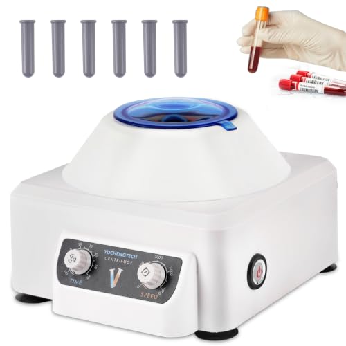 YUCHENGTECH Tischzentrifuge 6X10ml 1685XG für 5/7/10ml Zentrifugenröhrchen