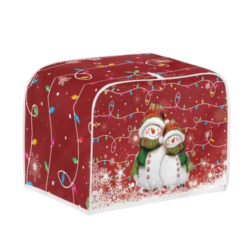 Image of Cute Snowman 2 Slice Toaster Cover Christmas Decor