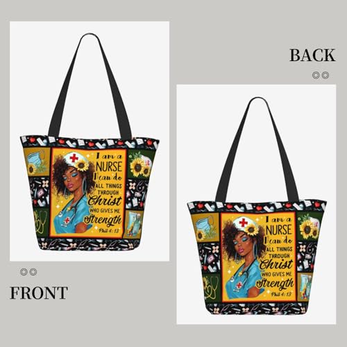 Tote Bag para Mujer Bolsa Reutilizable con Cierre miniatura 4