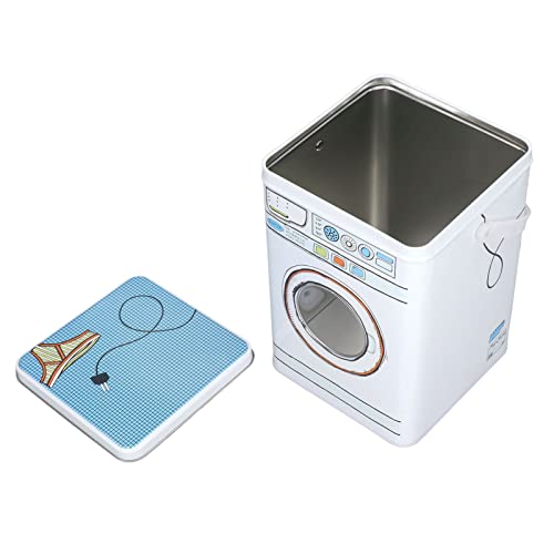 Laundry Detergent Container, Washing Powder Container Washing Machine Modeling Multifunctional Iron Material With Lid For Storage #TOP1