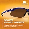 KleenGuardTM V30 NemesisTM Safety Glasses (47387), Smoke Lenses with KleenVisionTM Anti-Fog coating, Metallic Blue Frame, Unisex Eyewear for Men and Women (12 Pairs/Case)