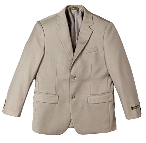 Spring Notion Big Boys' Two Button Blazer Tan 08