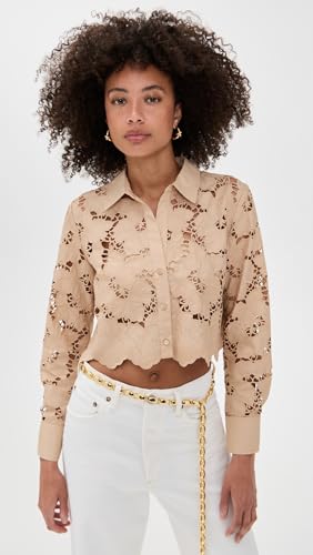 L'AGENCE Women's Seychelle Cropped Button Down Shirt2
