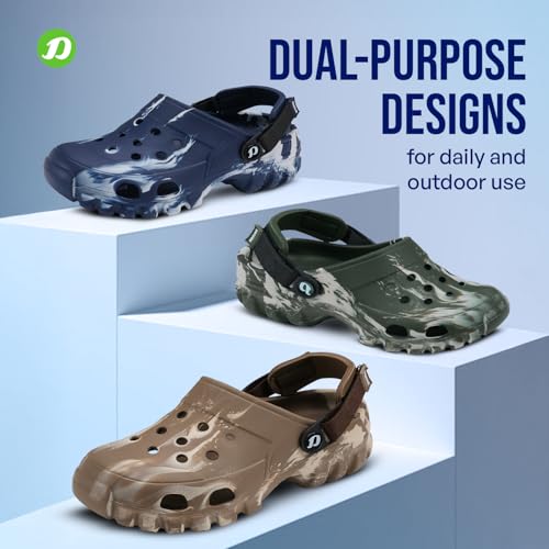 Image of DOCTOR EXTRA SOFT Men's Classic Camo Casual Sports Clogs /Sandals with Adjustable Back Strap for Adult| Comfortable & Lightweight| Stylish & Anti-Skid| Waterproof & Everyday Use Mules Gents Boys D-550