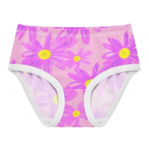 Animals Girls Underwear Toddler 2t Cotton Panties for Girl Pink Purple Daisies Floral Briefs Underpants