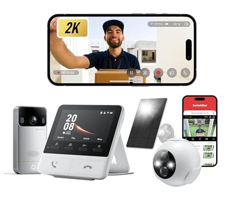 SwitchBot Video Doorbell Camera Wireless with Monitor with Outdoor Cam, No Subscription, 4.3 Inch Screen, Head-to-Toe Vi - Detailed View