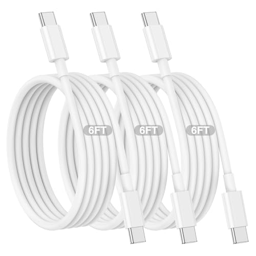 3-Pack 6FT 60W USB-C to USB-C Fast Charging Cable for iPhone 18 Pro/17/Duo by QOQHO - Used condition - US$12.92