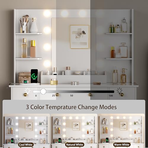 Luxury Makeup Vanity Desk with Lights