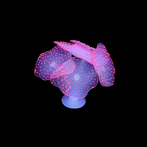 Image of Lpraer 4 Pack Glow Aquarium Decorations Coral Reef Glowing Mushroom Anemone Simulation Glow Plant Glowing Effect Silicone for Fish Tank Decorations