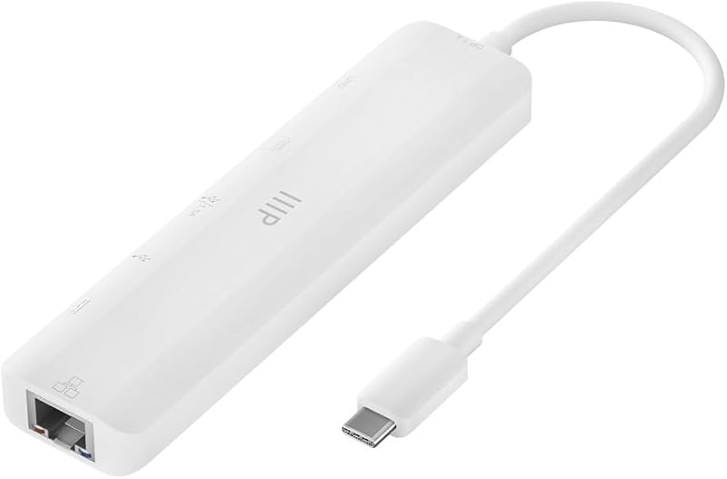 Adaptador HDMI 4K multipuerto USB-C 7 en 1: HDMI 4K a 60 Hz, lectores de tarjetas, Ethernet y suministro de energía de 100 W