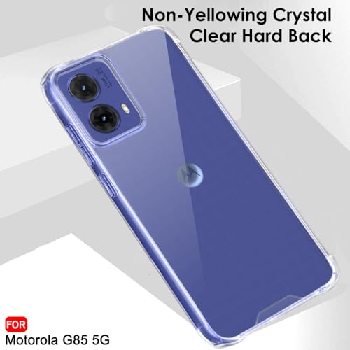 Image of TheGiftKart Crystal Clear Back Cover Case for Motorola Moto G85 5G | 360 Degree Protection | Shock Proof Design | Transparent Back Cover Case for Motorola Moto G85 5G (PC & TPU, Transparent Bumper)