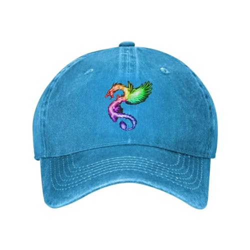 Casquette baseball en jean lavé bleu ajustable style vintage