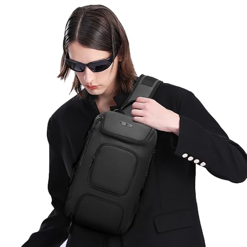 BANGE Sling Bag, Waterproof Men's Chest Bag Shoulder bags Crossbody Sling Backpack for Men……