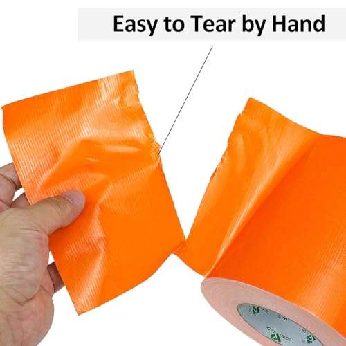 Image of BOMEI PACK 6inch Wide Orange Duct Tape, Heavy Duty Strong Waterproof Industrial Color Duct Tape 9.0mil x 6inch x 60yds for Crafts, Home Improvement, Repairs, & Projects