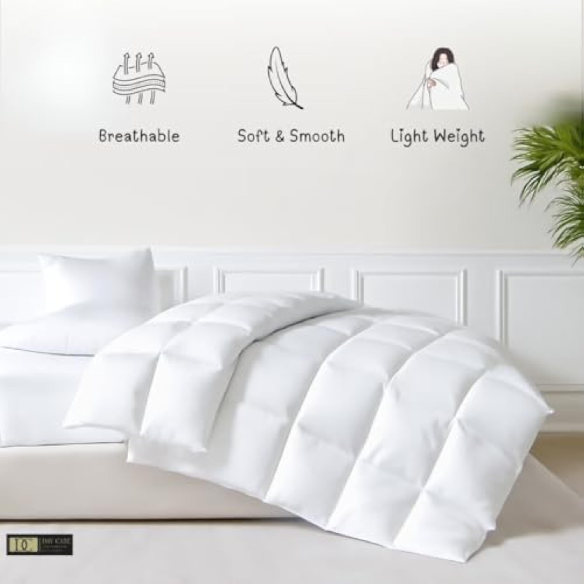 Velvet Touch Satin Comforter Blanket, Lightweight Summer Quilt