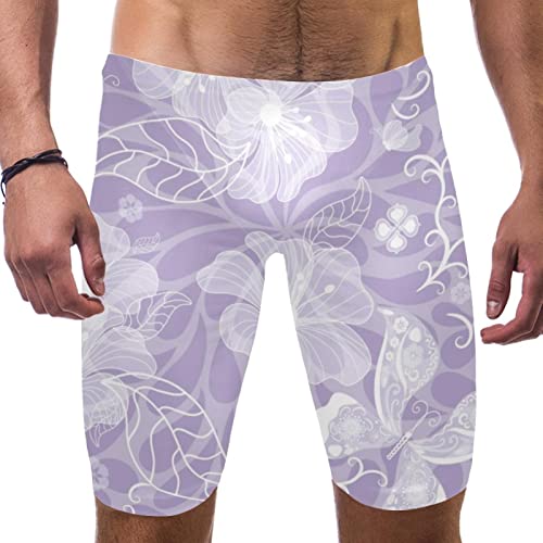 Short de bain pour garçon imprimé papillon violet taille S